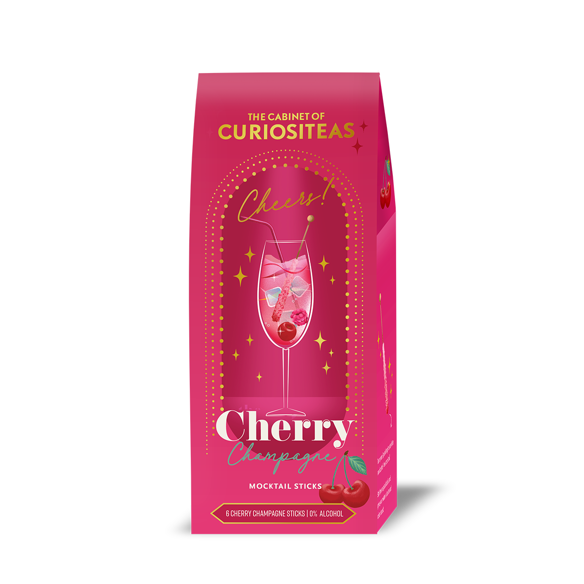 Cherry Champagne Mocktail Sticks 6 In One Box