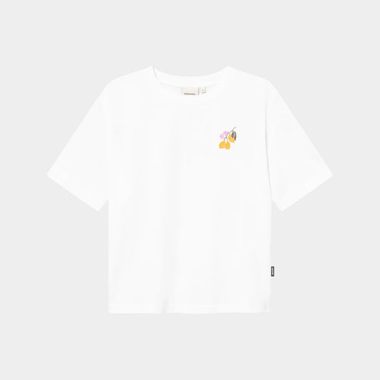 T-Shirt - Vadstena - Lemon Branch White