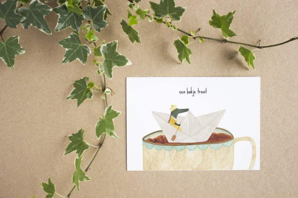 Postkaart - Een bakje troost -WS13