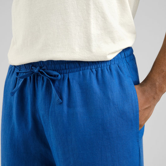 Pants - Vickleby Linen Limoges Blue