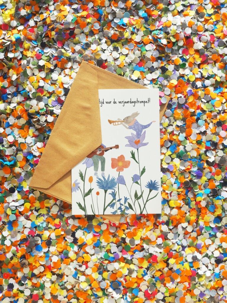 Postkaart - Retteketet, tijd voor een verjaardagstrompet! - WF28