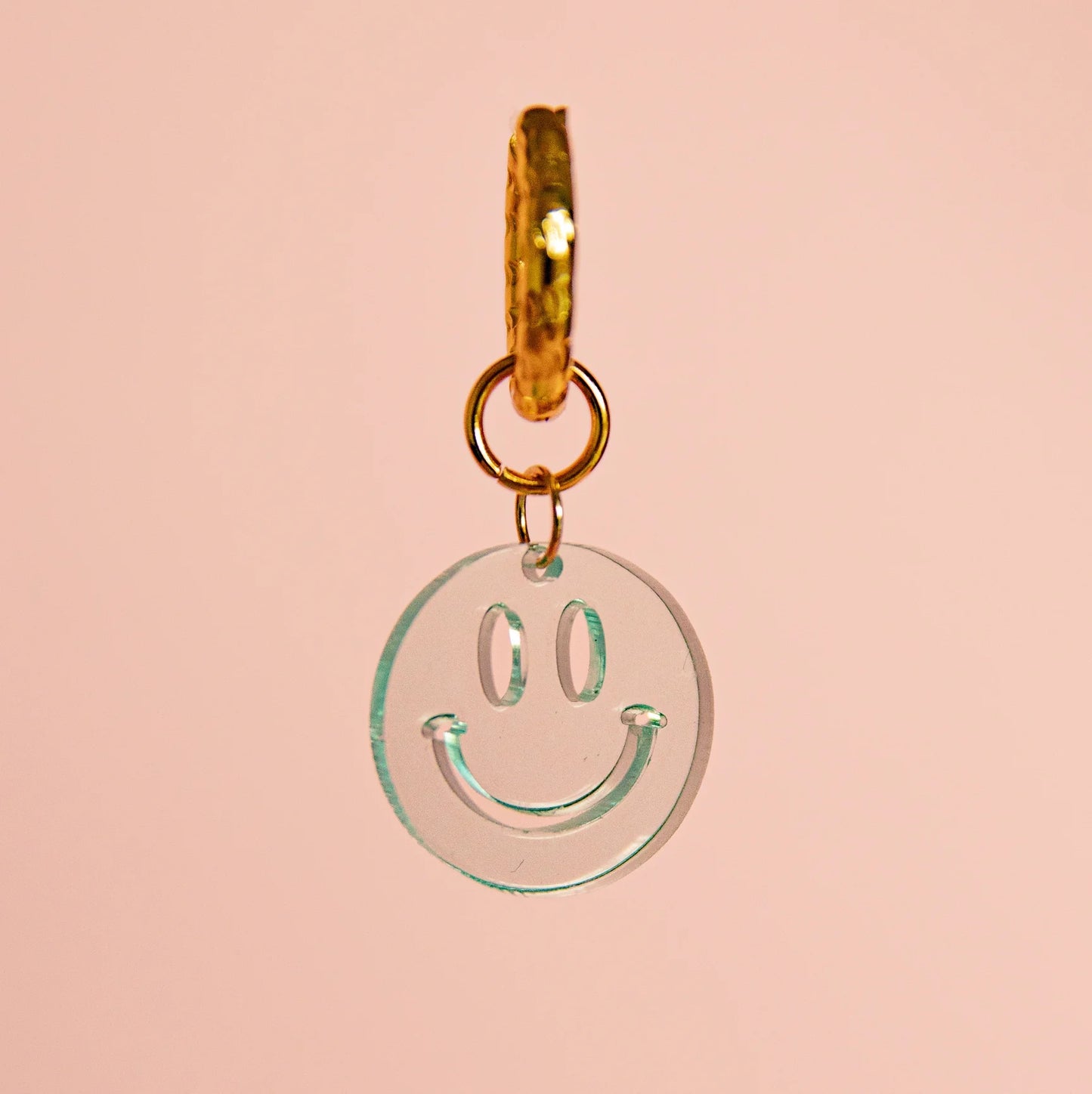 Plexi Hoop - Smiley Light Green