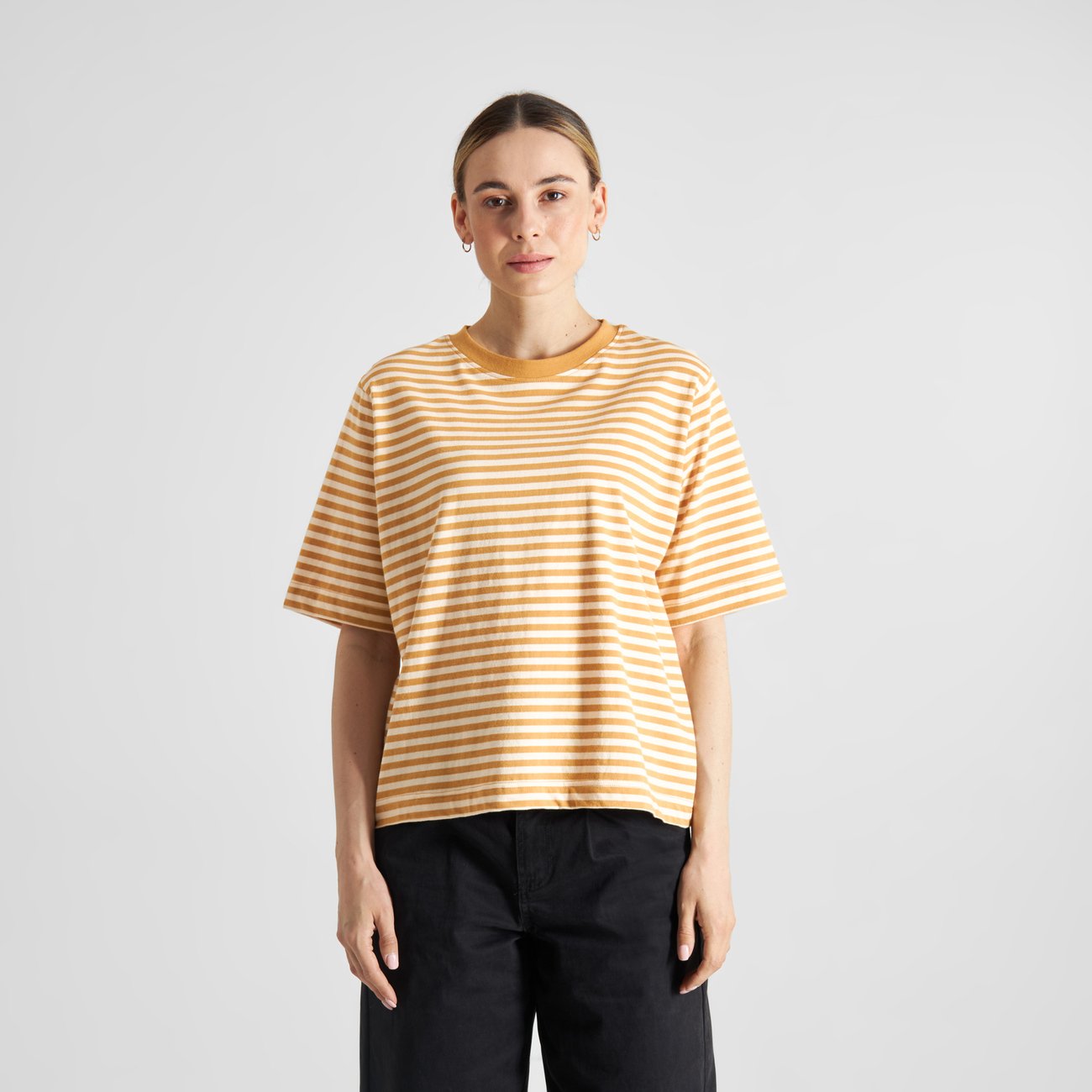 T-Shirt - Vadstena - Stripes Gold Yellow