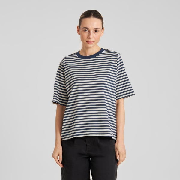 T-shirt Vadstena - Stripes Insignia Blue