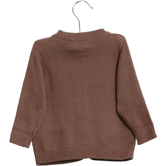 OUTLET - Knit Cardigan plum