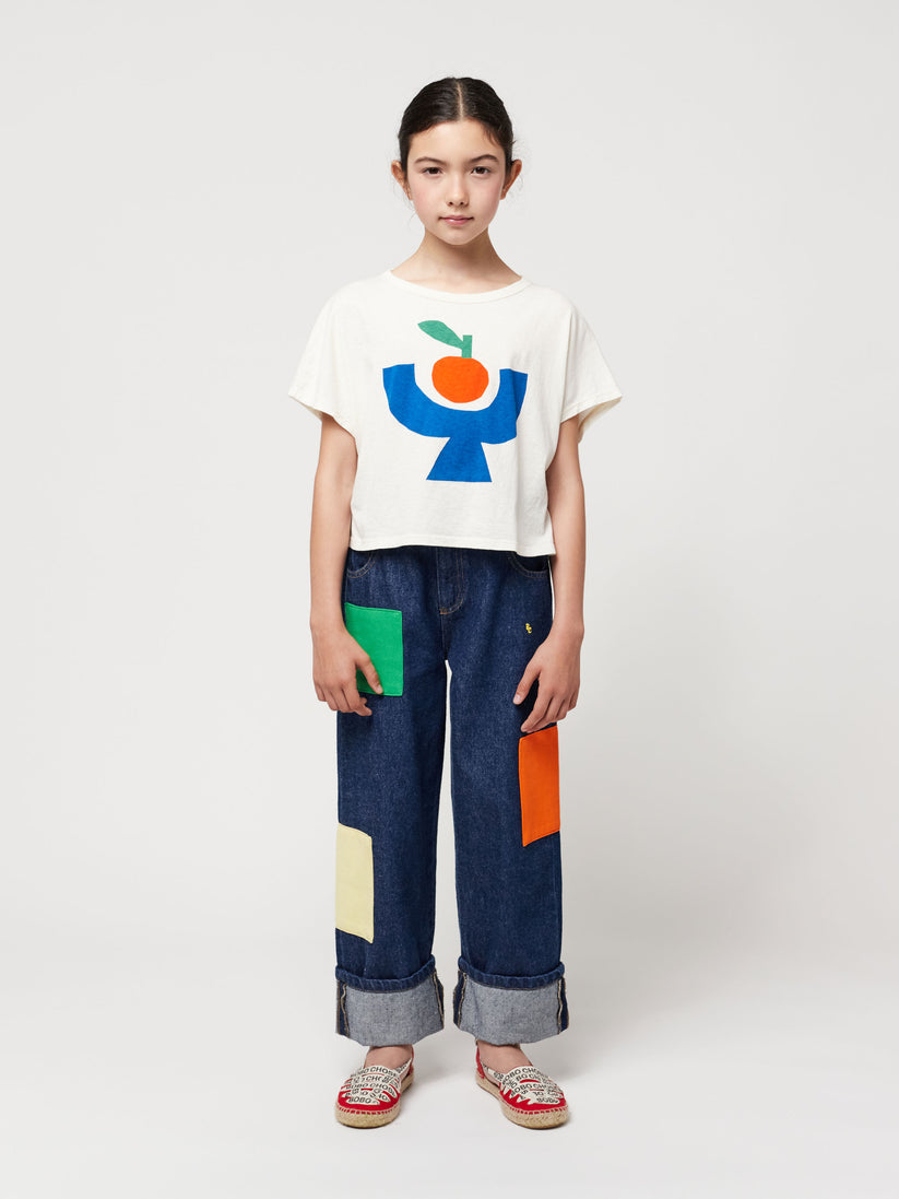 B.C Color Block patch denim pants