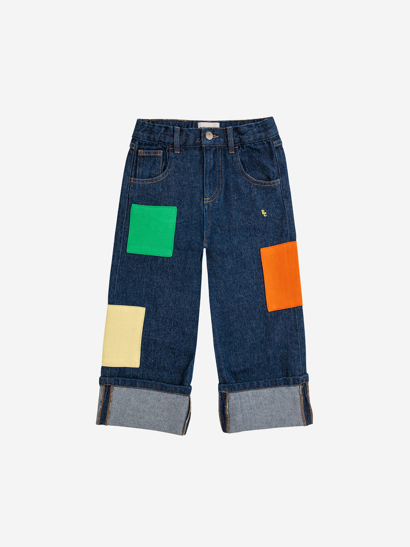 B.C Color Block patch denim pants