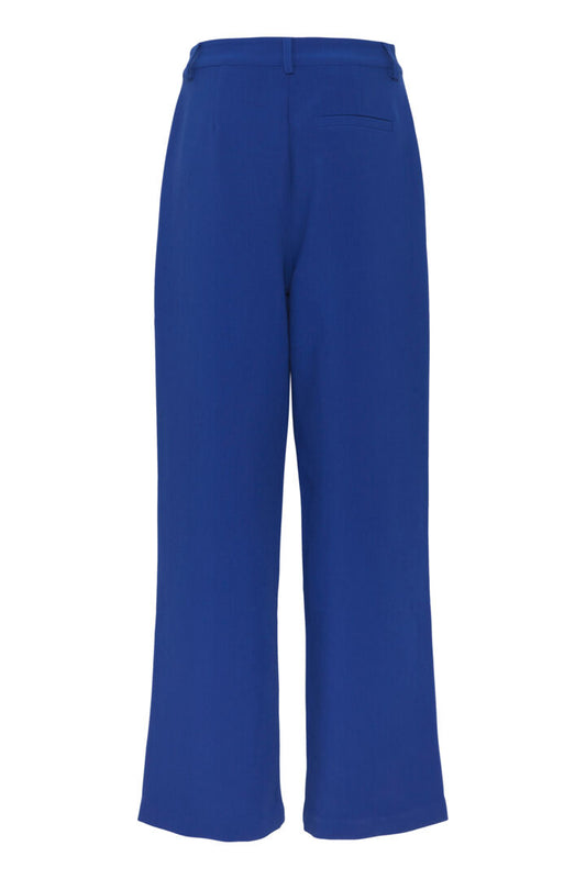 Pzbeverly HW Pants Full Lenght Wide Leg - Sodalite Blue