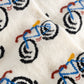 Socks Sigtuna - Happy Bike Aop - White