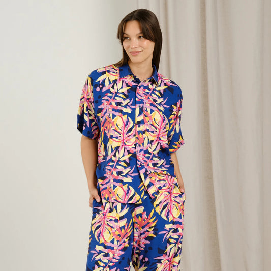 Shirt - Alsvik Tropical Collage Multi Color