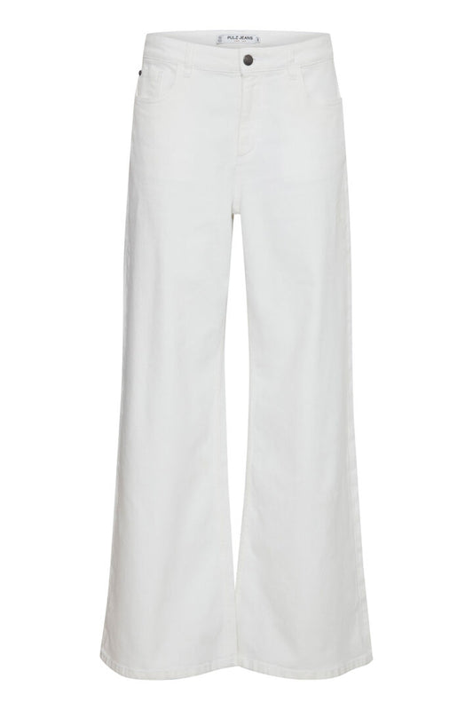 Pzmelrose Uhw - Jeans Wide Leg - White Denim