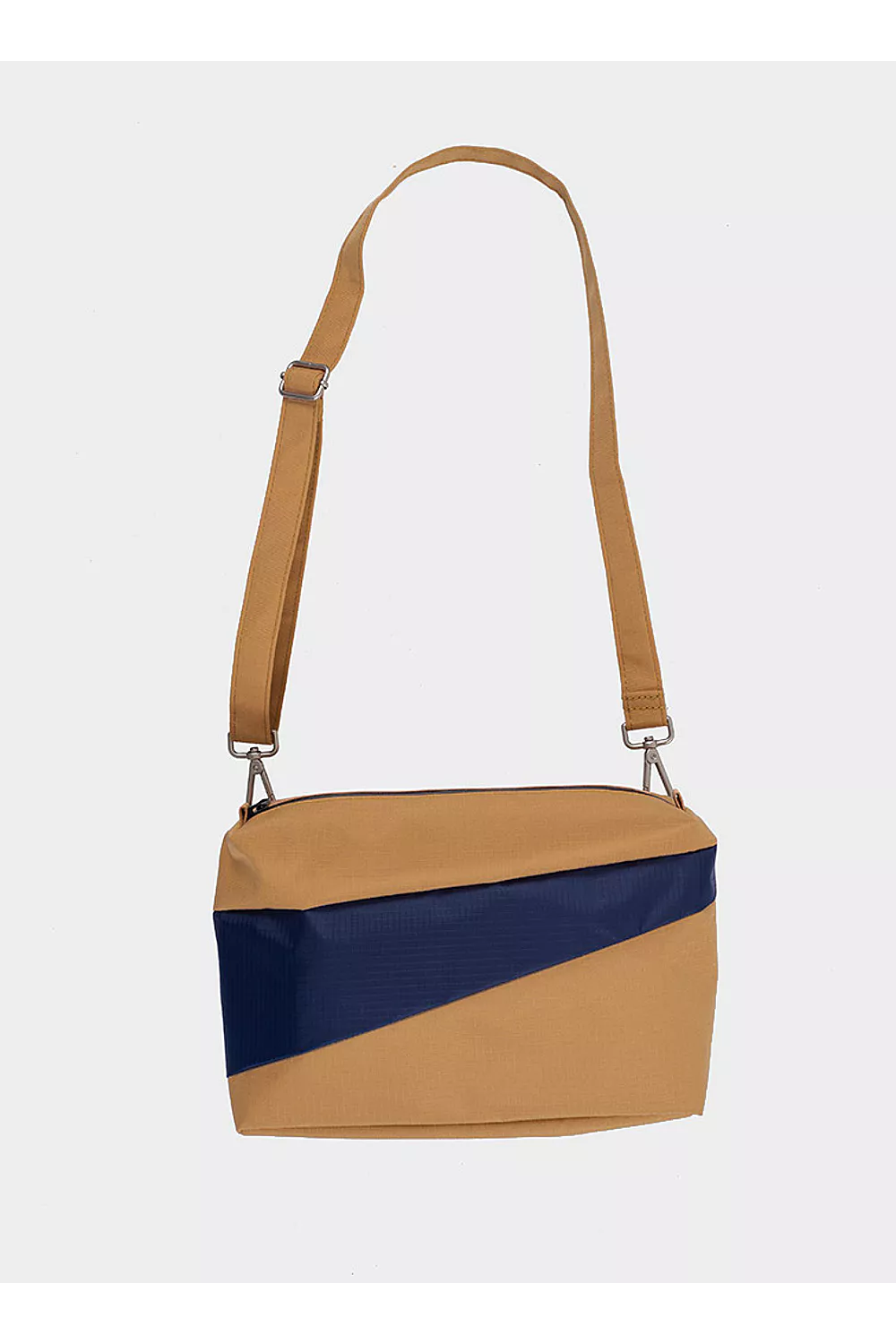 The New Bum Bag - Camel & Navy Medium