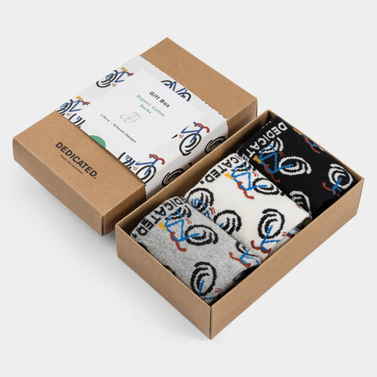 Socks Sigtuna  - Happy Bike Aop - 3 Pack