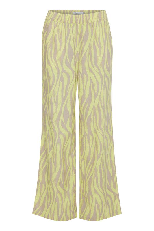 Byfalakka Long Pants - Sunny Lime Animal Mix