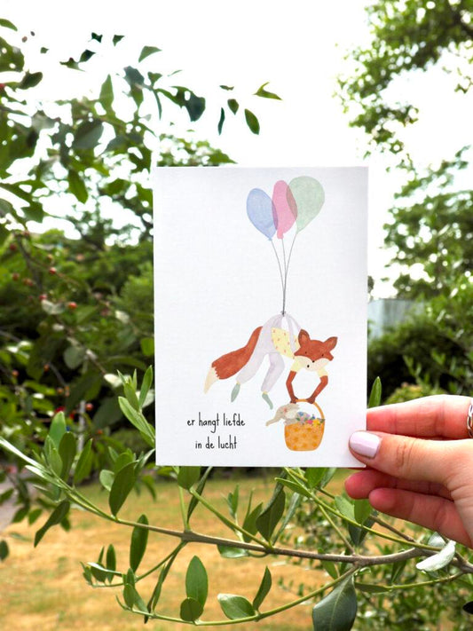 Postkaart - Er hangt liefde in de lucht - WG37