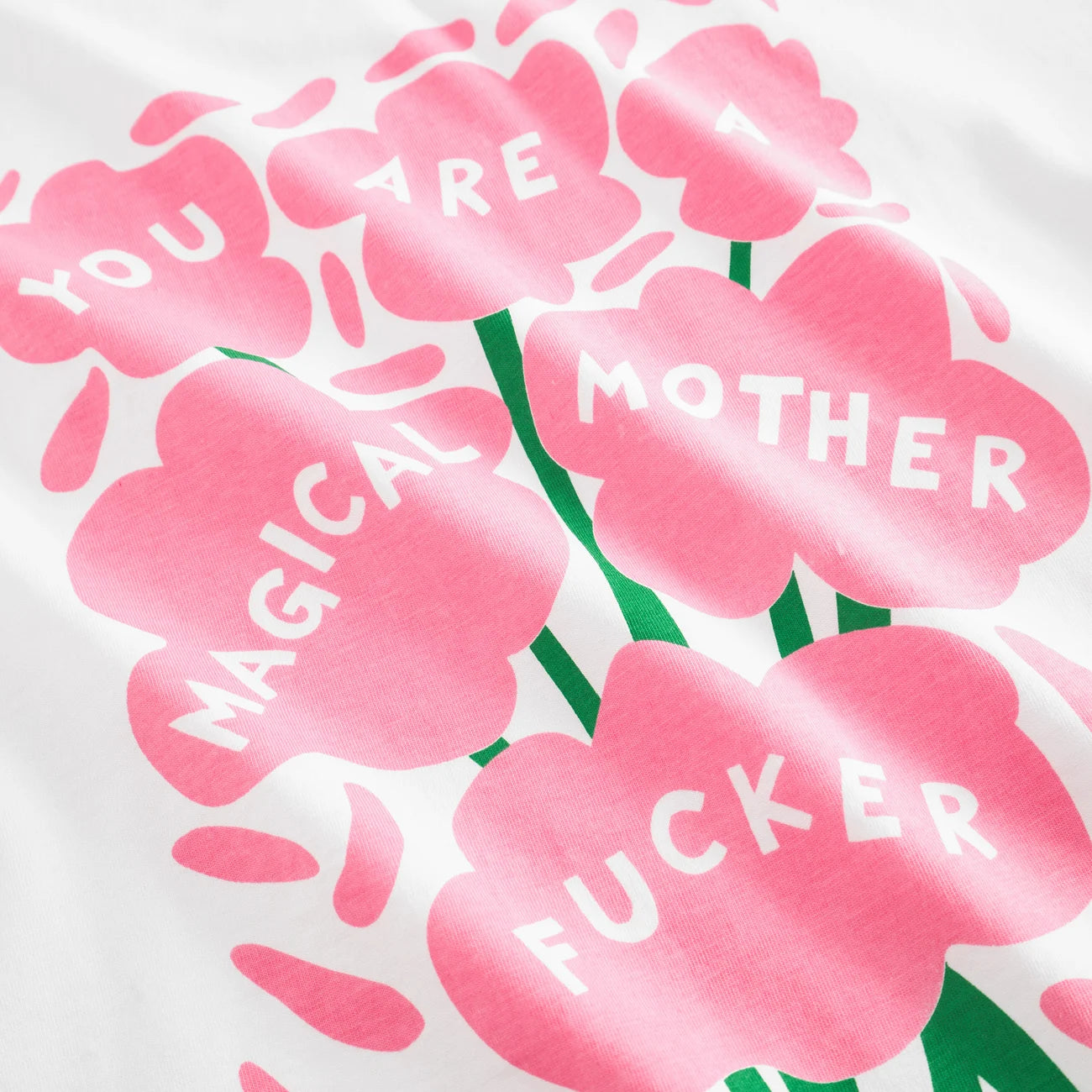 T-Shirt - Vadstena - Magical Flowers White