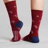 Socks Sigtuna - Bike - Pattern Burgundy