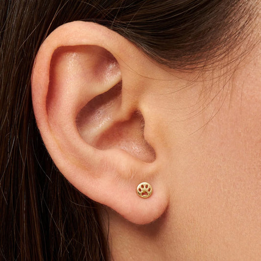 Dog Earring - 1 Pcs - Gold Plated