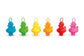 Kermiseend Set - Regenboog - 6182026