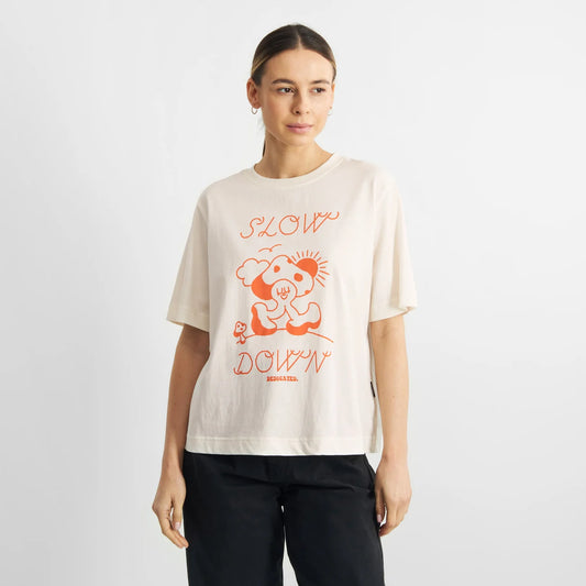 T-Shirt - Vadstena - Slow Down Off White