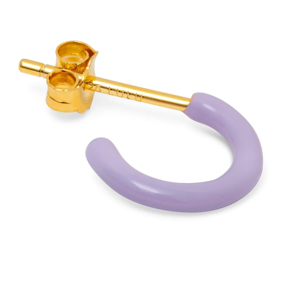 Color Hoop - 1 Pcs - Enamel/Purple