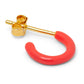 Color Hoop - 1 Pcs - Enamel/Coral