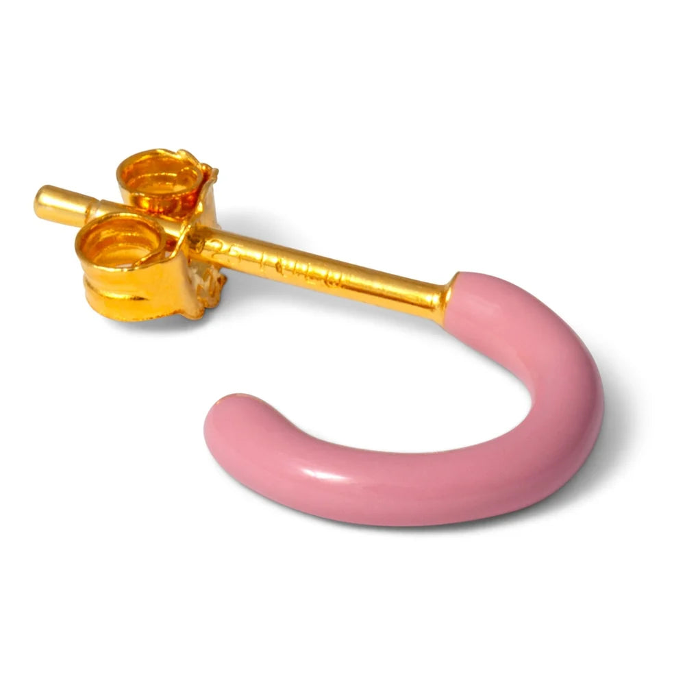 Color Hoop - 1 Pcs - Enamel/Light Pink