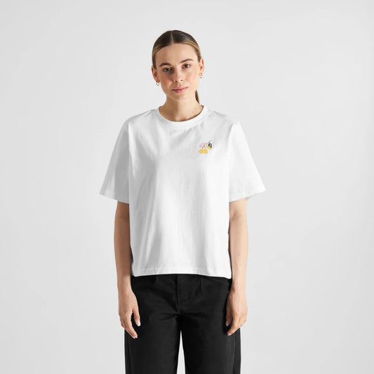 T-Shirt - Vadstena - Lemon Branch White