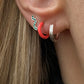 Color Hoop - 1 Pcs - Enamel/Coral
