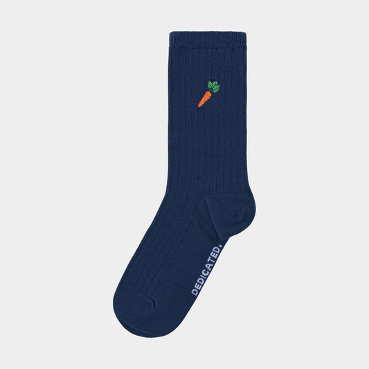 Rib Socks Knivsta Carrot - Estate Blue