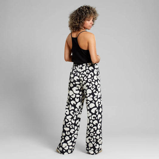 Pants Ale Painted Leopard Black