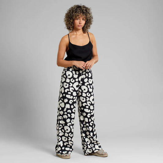 Pants Ale Painted Leopard Black