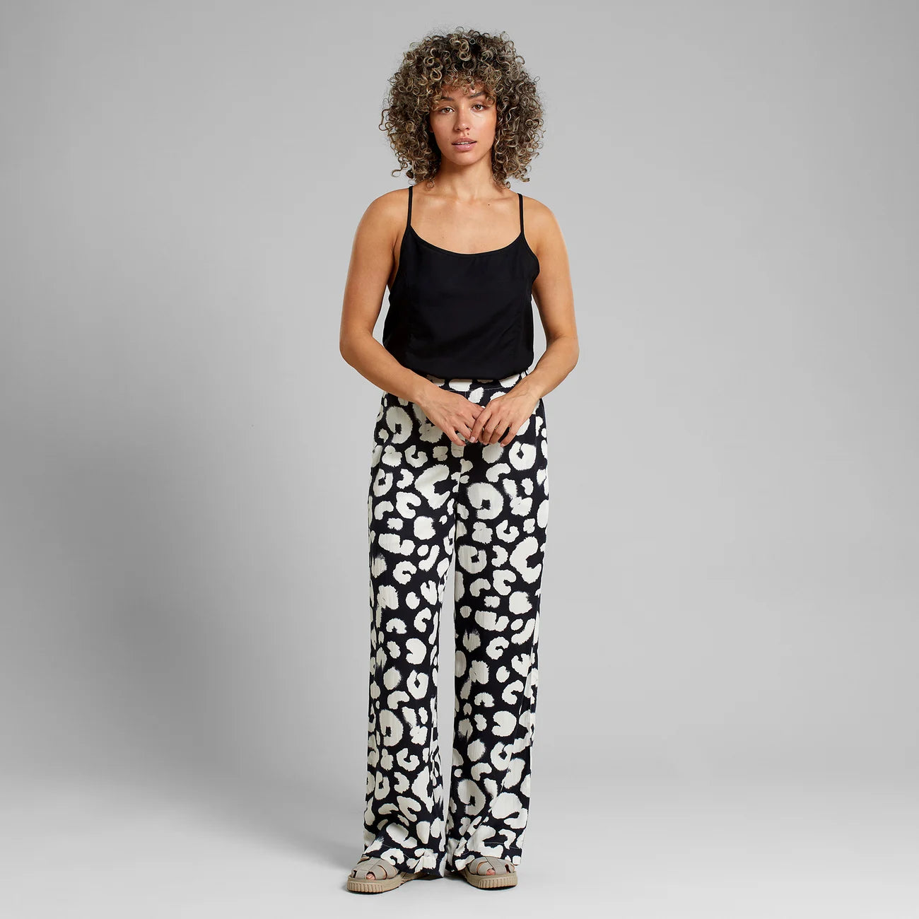 Pants Ale Painted Leopard Black