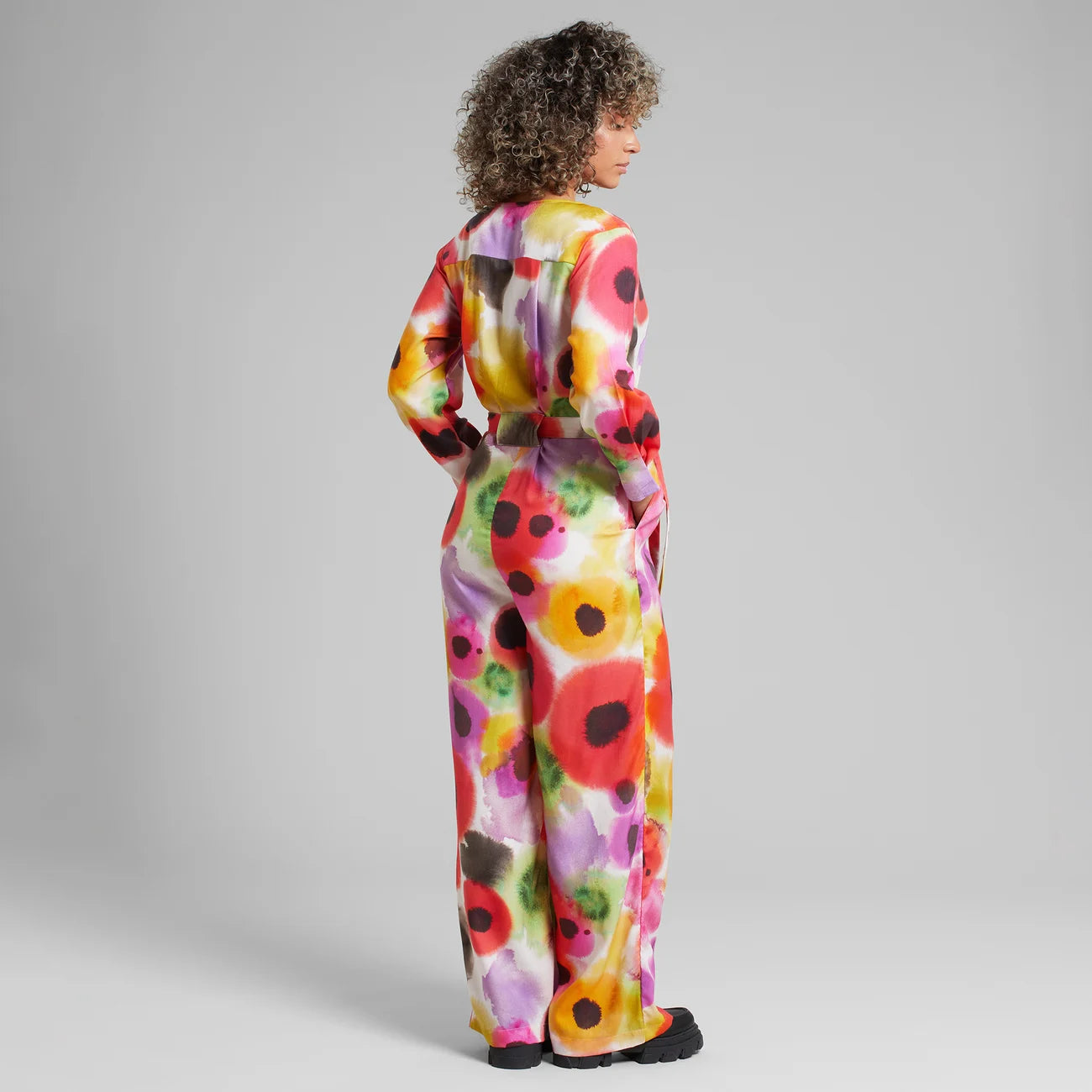 Wrap Jumpsuit Farsta Abstract Floral Multi color