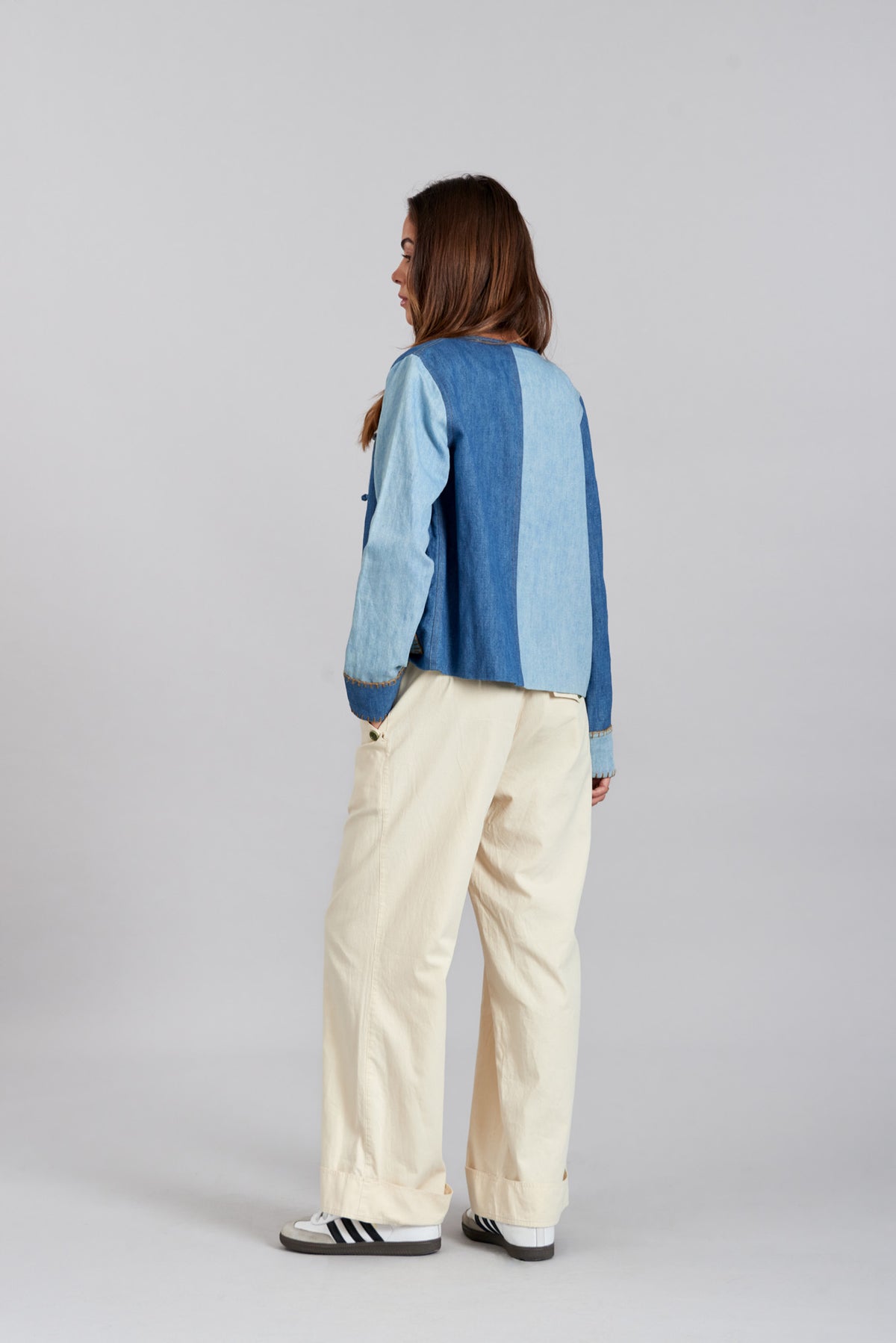 Nelly jacket - Blue patchwork