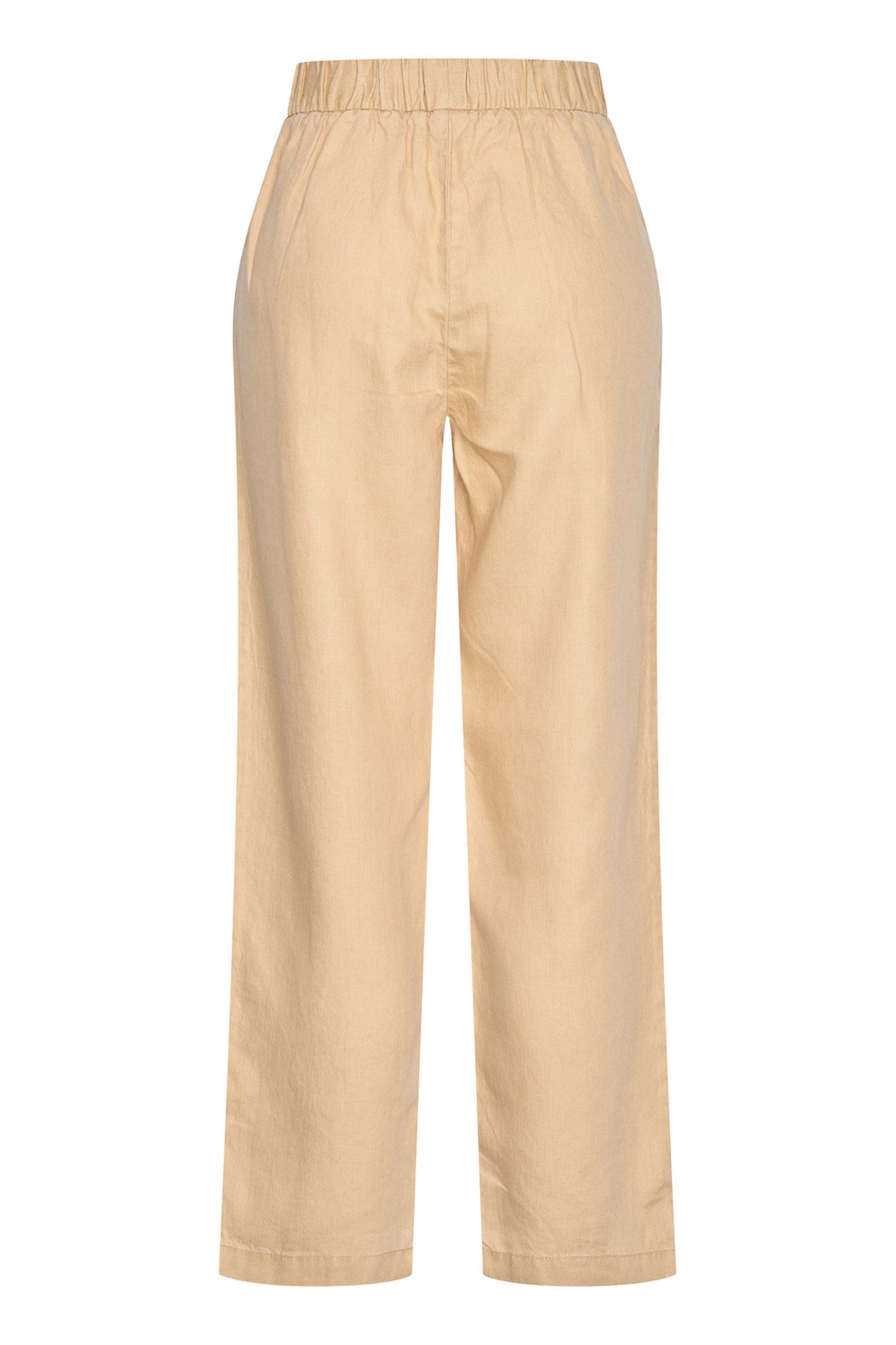 Pants Linen Elastic Band - Latte