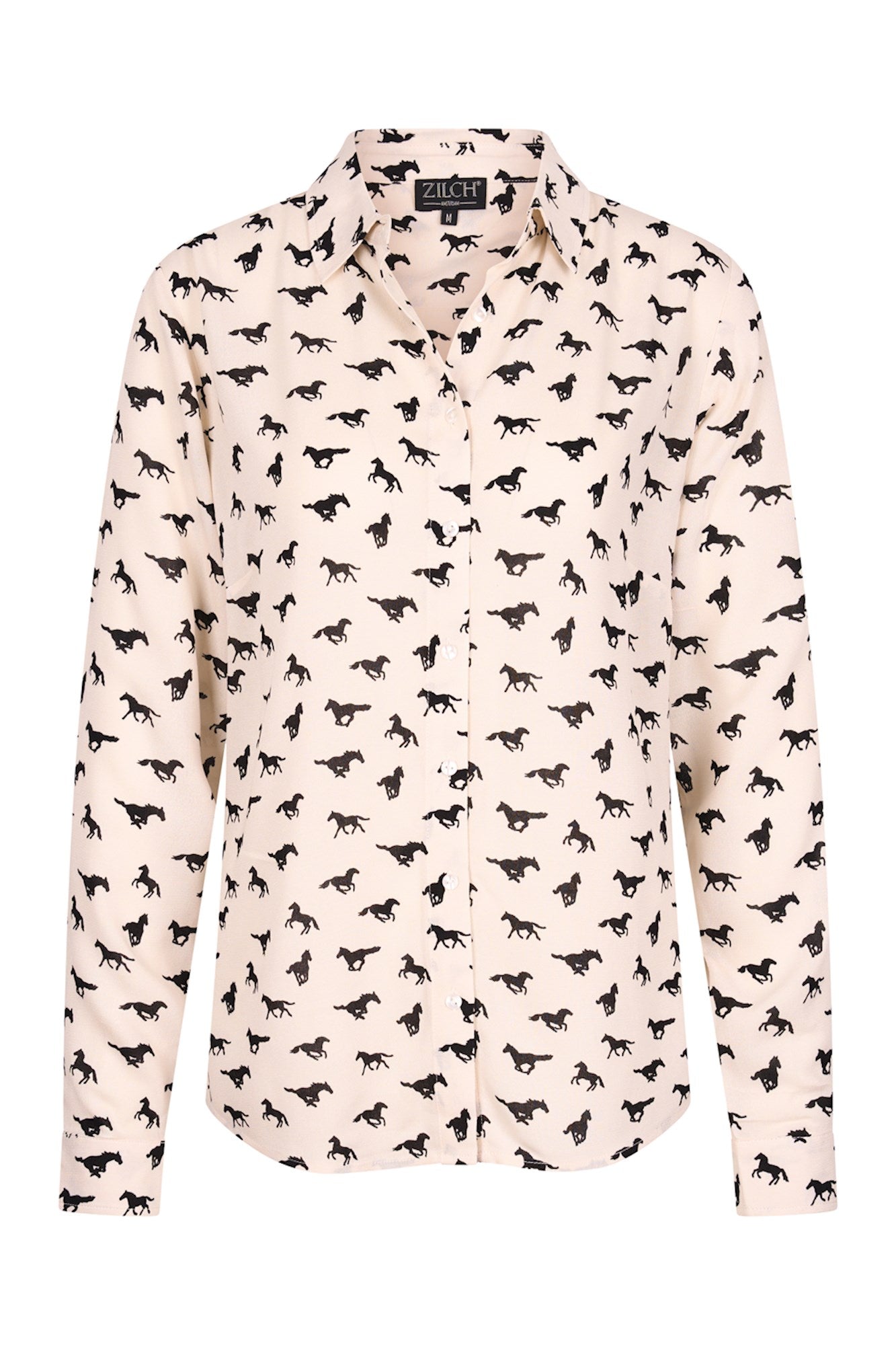 Blouse Basic - Horses Beige