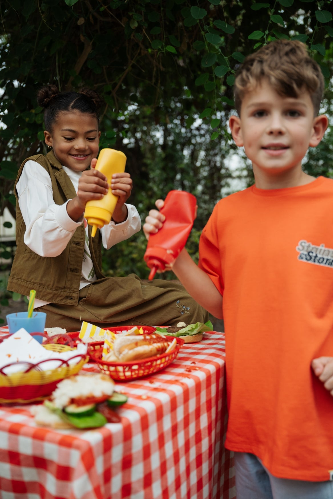 Wide embroidered pants Green