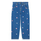 Organic Denim Embroidered Jeans - Denim Blue