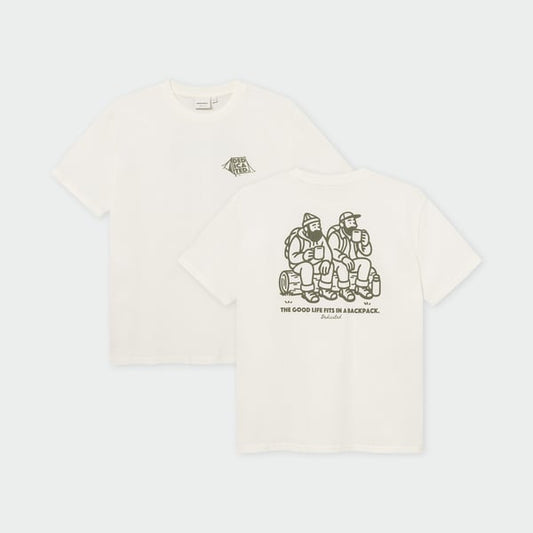 T-shirt Stockholm Camp crew off-white