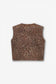 Claes denim leopard gilet