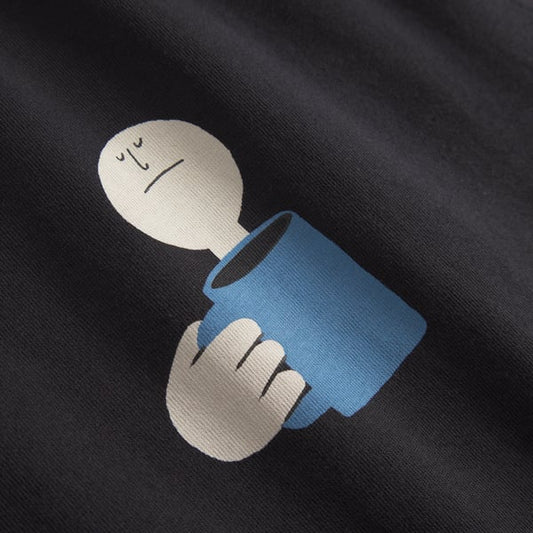 T-shirt Stockholm Smile Cup Black GOTS