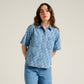 Shirt Stensvik Denim Pepita Cats Light Blue GOTS
