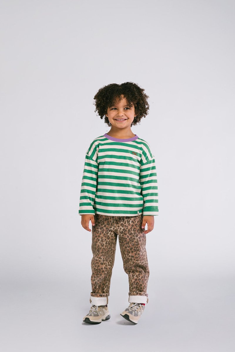 Riley denim leopard pants