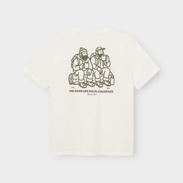 T-shirt Stockholm Camp crew off-white