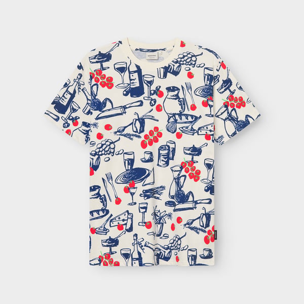 T-shirt Stockholm Dinner Time Blue GOTS