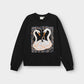 Sweatshirt Ystad Painted swans black