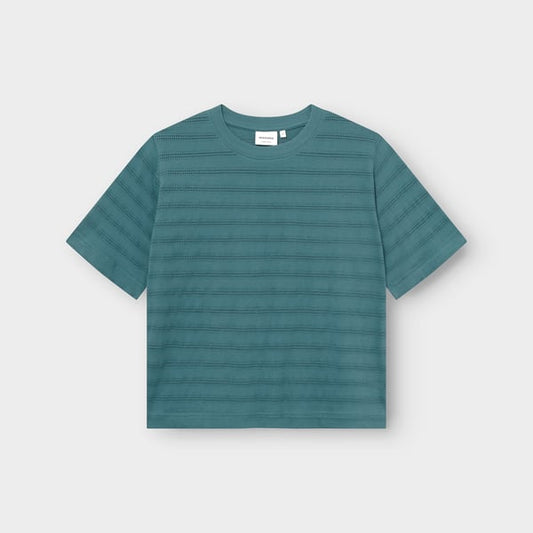 T-shirt Vadstena - Lace Mediterranea Green Gots