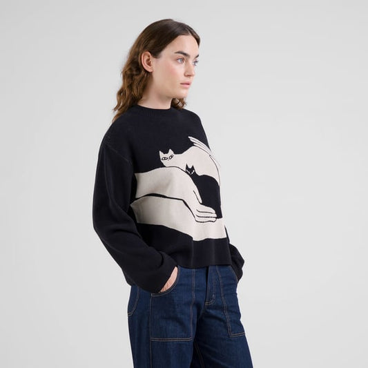 Sweater Limhamn - Kittens - Black