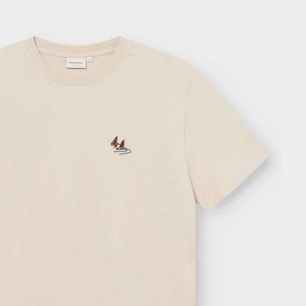 T-shirt Stockholm Camp creek oat white rainy day